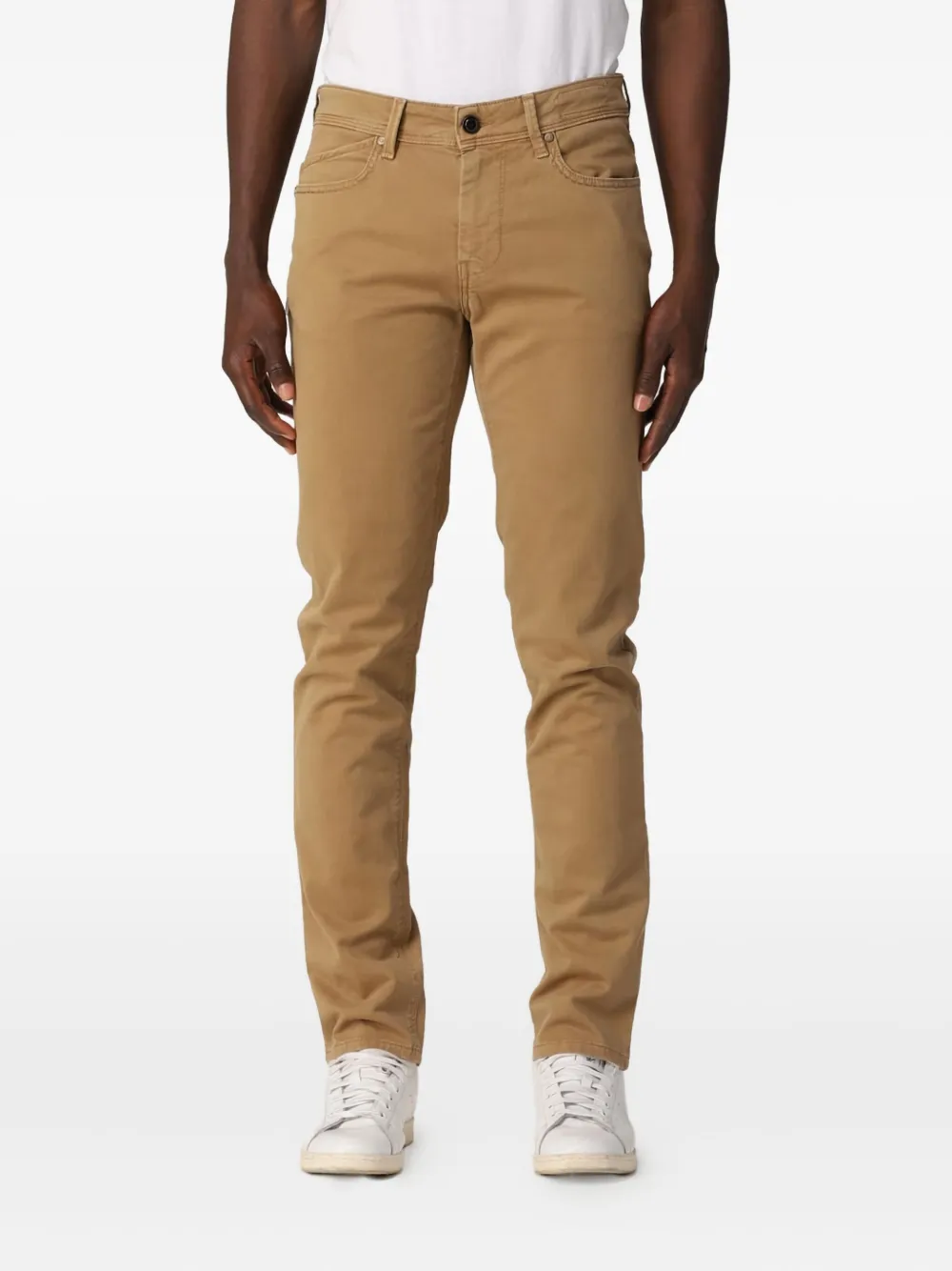 

Брюки прямого кроя из хлопкового микса Re-Hash, нейтральный