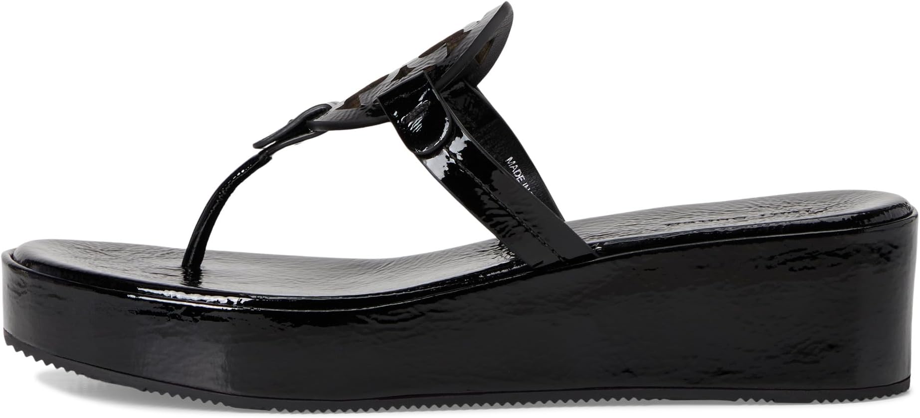 Сандалии Tory Burch Miller Wedge 25Mm, цвет Perfect Black Patent — фото 4