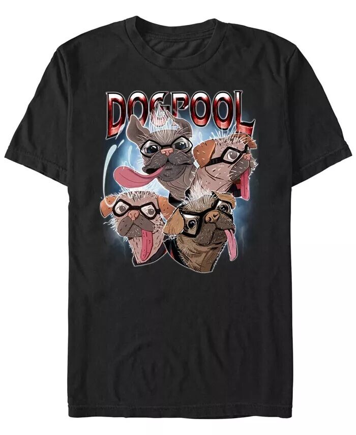 

Мужская футболка с коротким рукавом Dogpool And Lightning Fifth Sun, черный