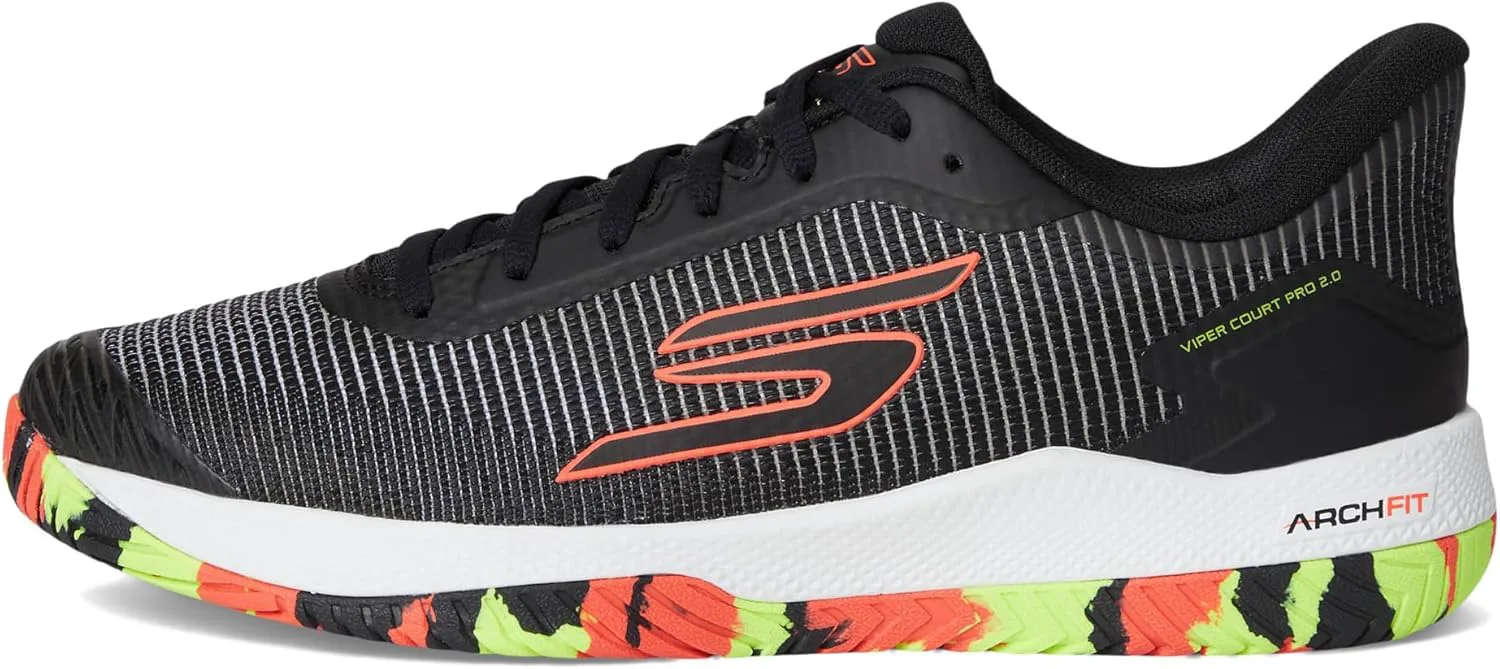 Кроссовки Skechers для мужчин Pickleball Viper Court Pro 2.0, черный/мультиколор — фото 4