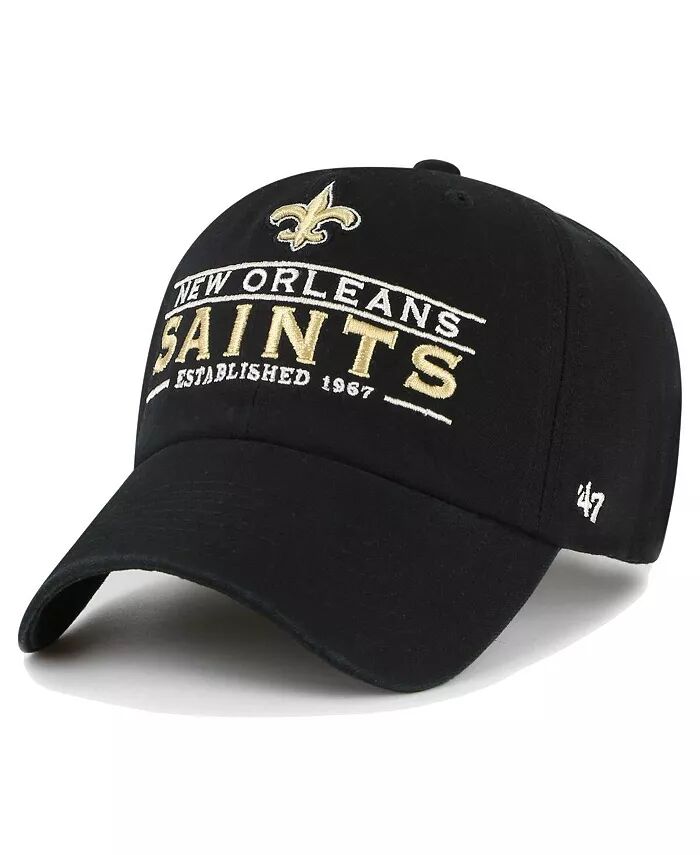 

Мужская черная шапка New Orleans Saints Vernon Clean Up Adjustable '47 Brand