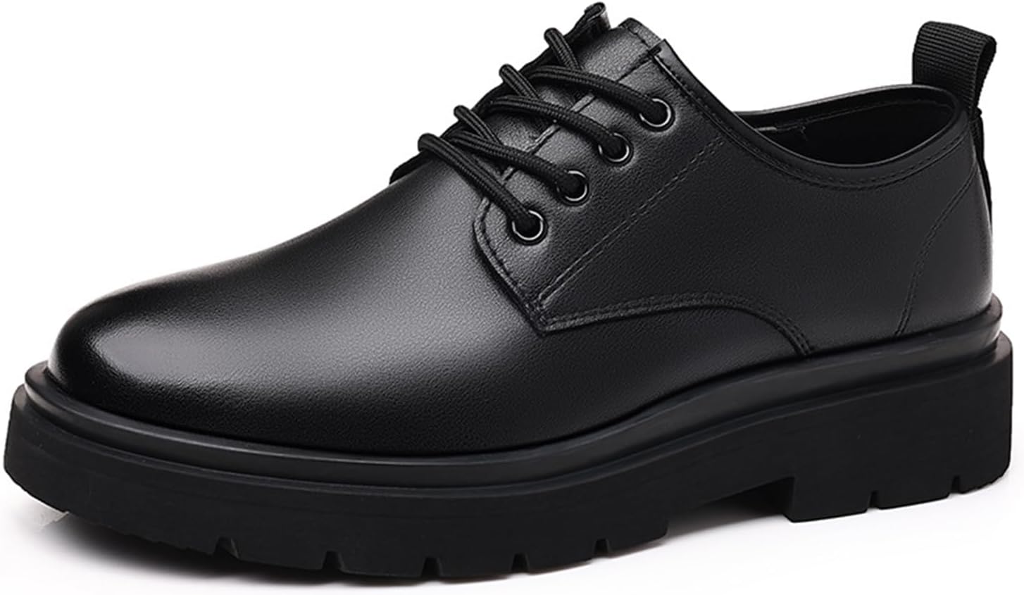 

Мужские туфли ADMLZQQ, мужские оксфорды, кожаные стильные деловые повседневные формальные туфли дерби с шнуровкой, черный