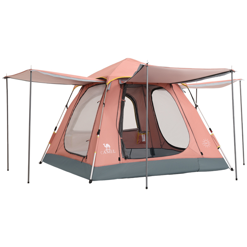 

Палатка Camping Tent Throw Pop up для барбекю на открытом воздухе, одноместная, автоматическая CAMEL, оранжевый розовый