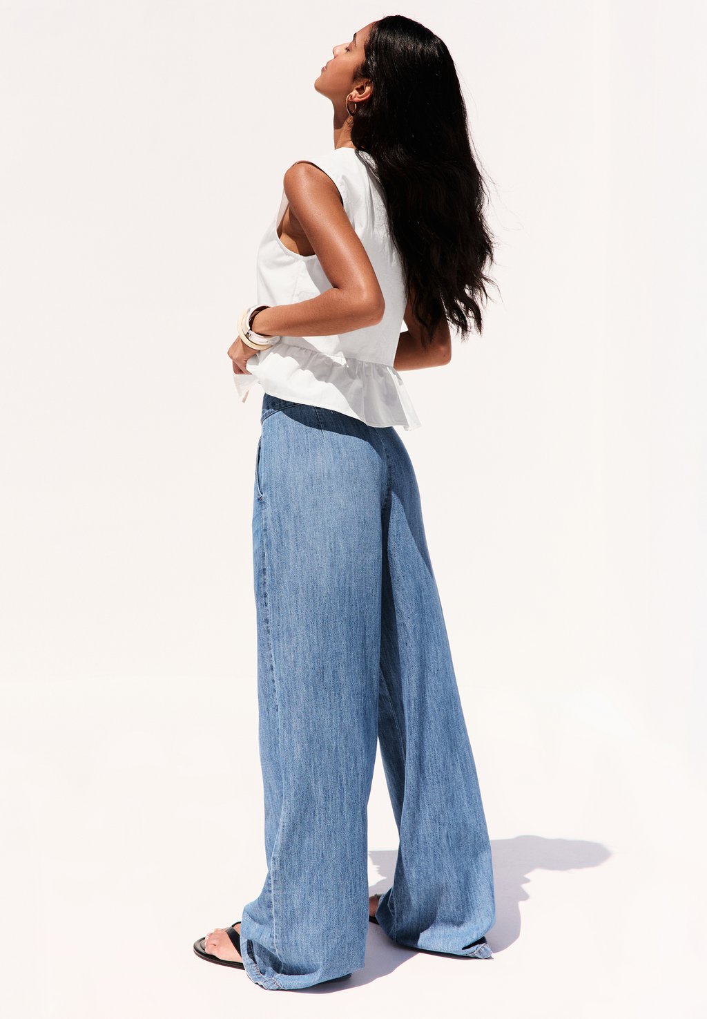 

Мешковатые джинсы PULL&BEAR, цвет Blue Denim