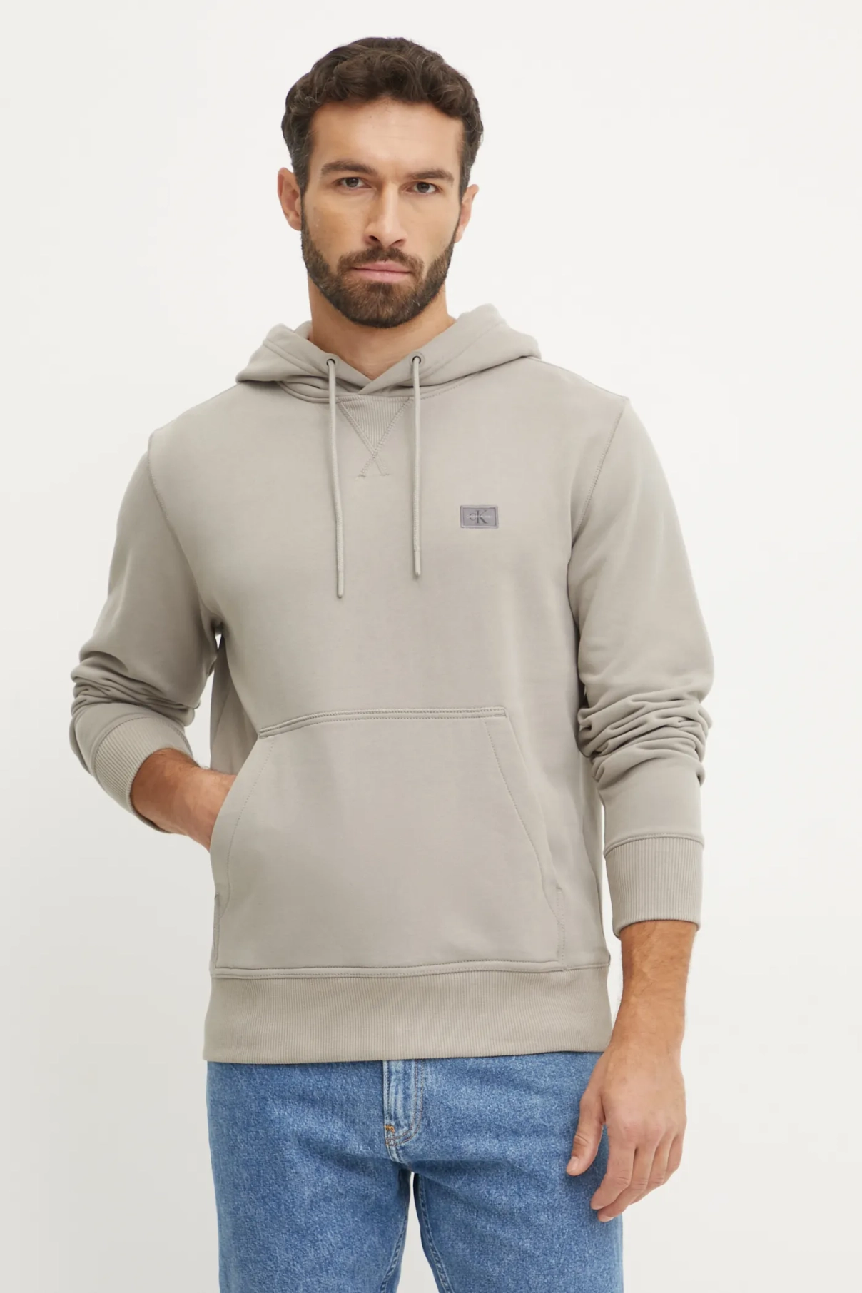

Хлопковая толстовка Calvin Klein Jeans, серый
