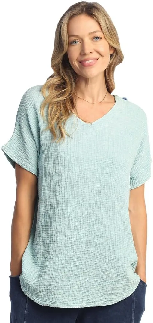 

Jess & Jane Топ с коротким рукавом из минеральной марли