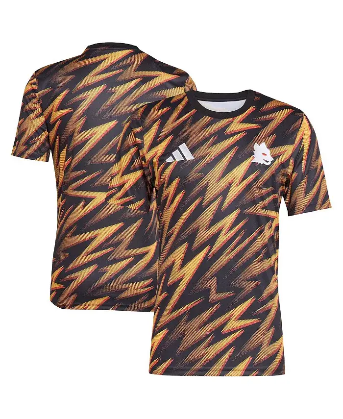 

Мужская черная футболка AS Roma 2025/26 AEROREADY для разминки adidas