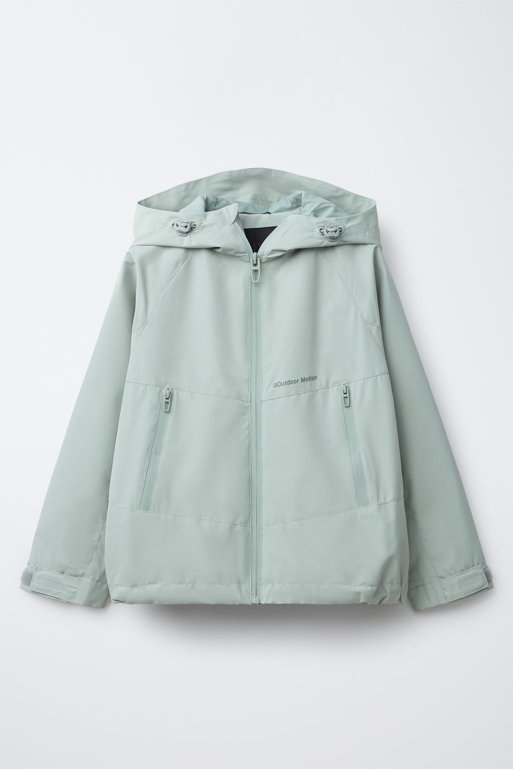 

Легкая водоотталкивающая куртка с капюшоном ZARA, цвет Stone