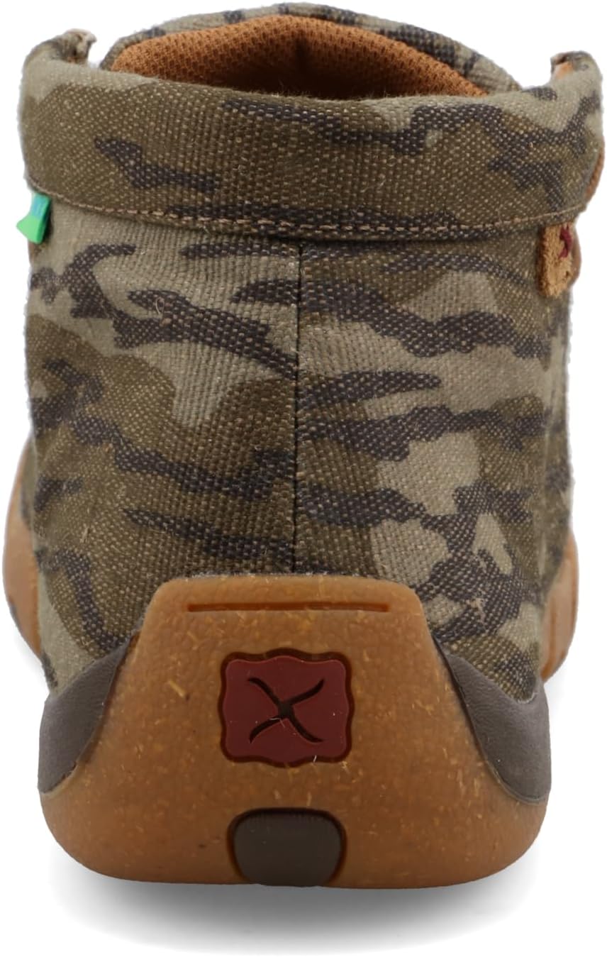 Мужские мокасины Twisted X Chukka Driving Moc, с мокасиновым носком и подошвой CellSole, Mossy Oak Bottomland Camo — фото 4