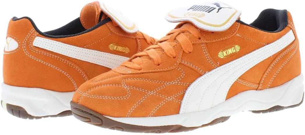 Мужские кроссовки Puma King для зала, слоновая кость/оранжевый — фото 3