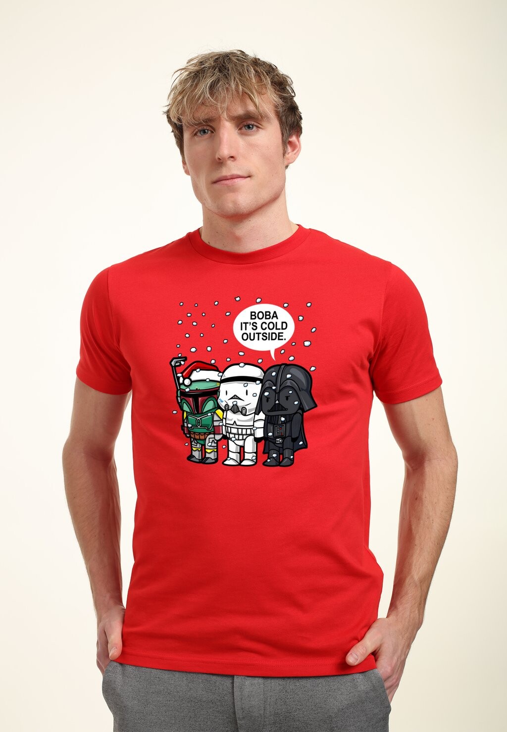 

Футболка с принтом STAR WARS CLASSIC BOBA IT'S COLD Star Wars, красный