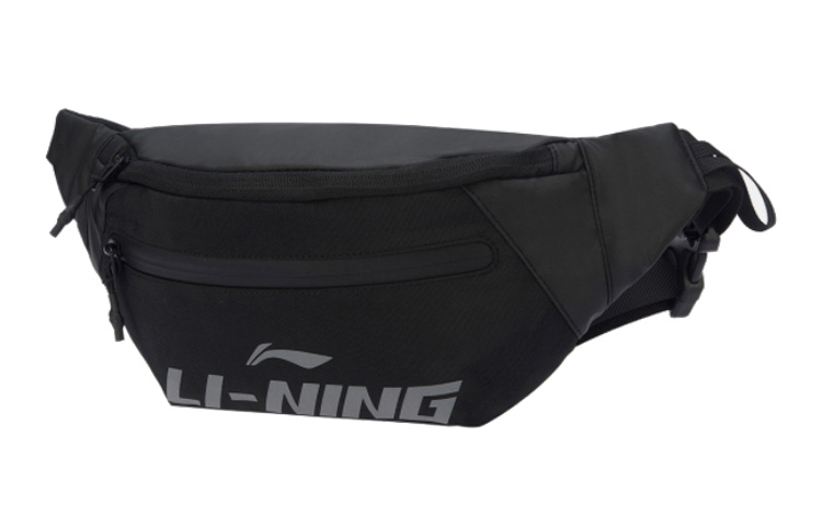 

Спортивная сумка из полиэстера серии LiNing Training, сумка через плечо, поясная сумка, обычная, унисекс, черная