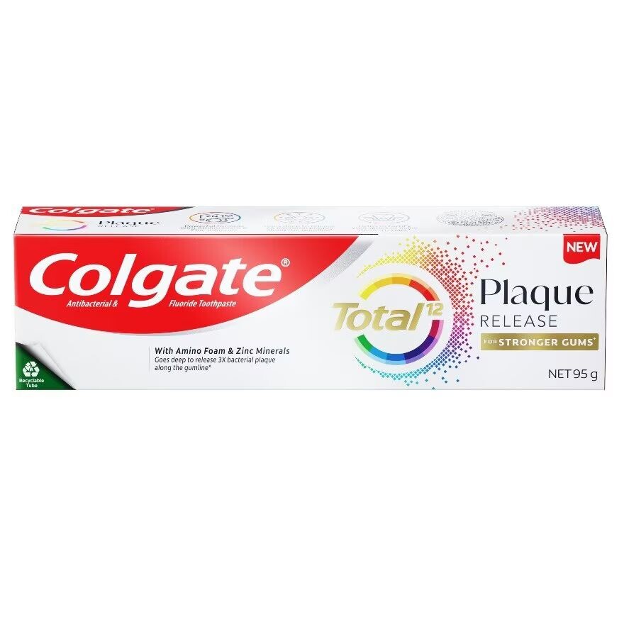 

Colgate Зубная паста Total Plaque Release Gentle Mint 95 г, White