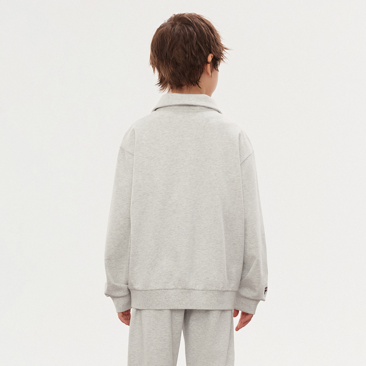 Детский свитшот Felice Kids' Light Stone Heather Gray FILA KIDS, серый — фото 4