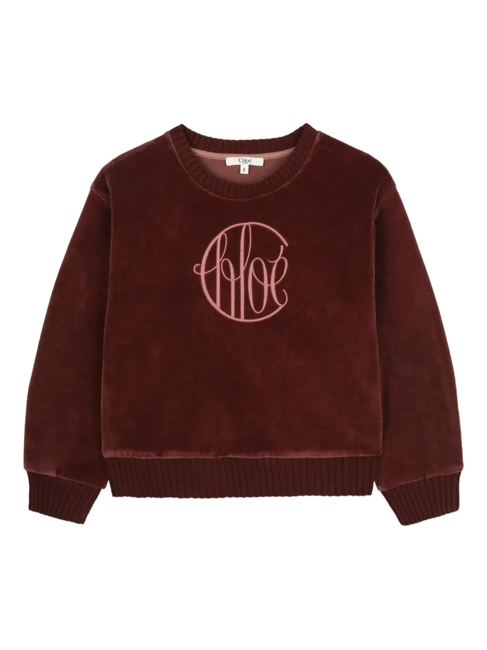 

Толстовка с вышитым логотипом Chloé Kids, красный