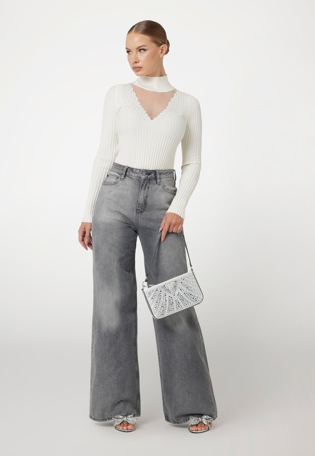 

Джемпер STRASS Guess, белый