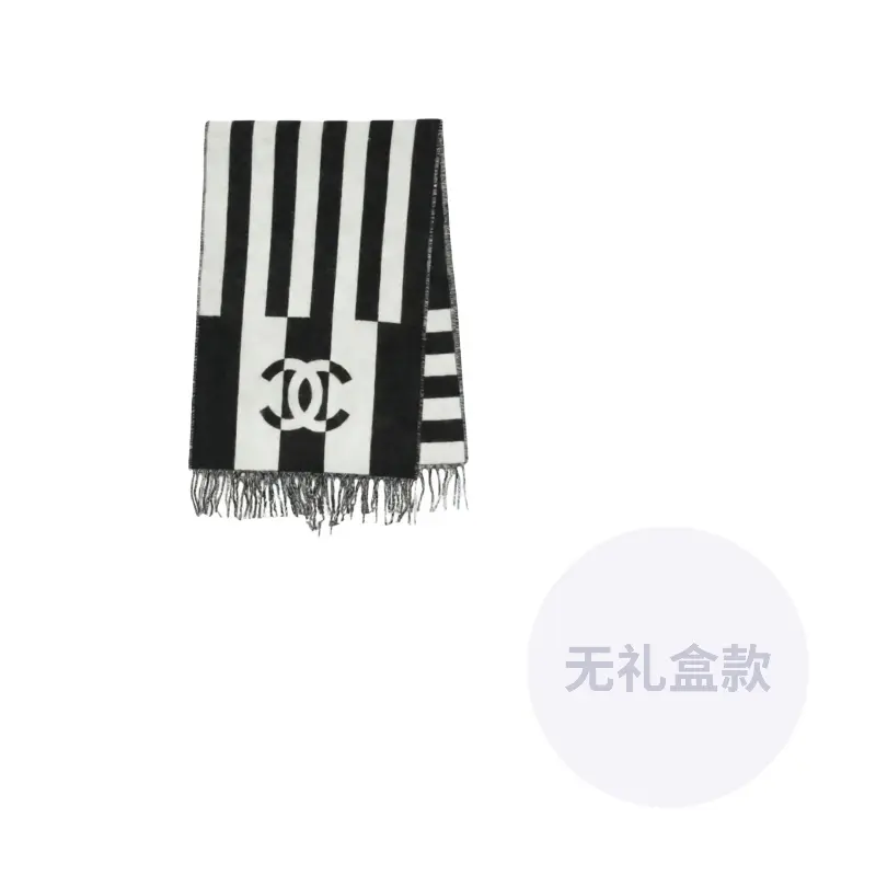 

CHANEL Вязаный шарф Women's Black/White