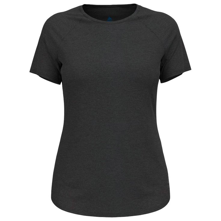 

Футболка для трейлраннинга с круглым вырезом и коротким рукавом, черная меланжевая - xs Odlo