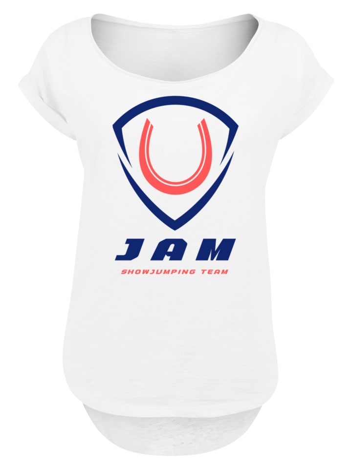 

F4NT4STIC Футболка с длинным кроем JAM Showjumping белого цвета