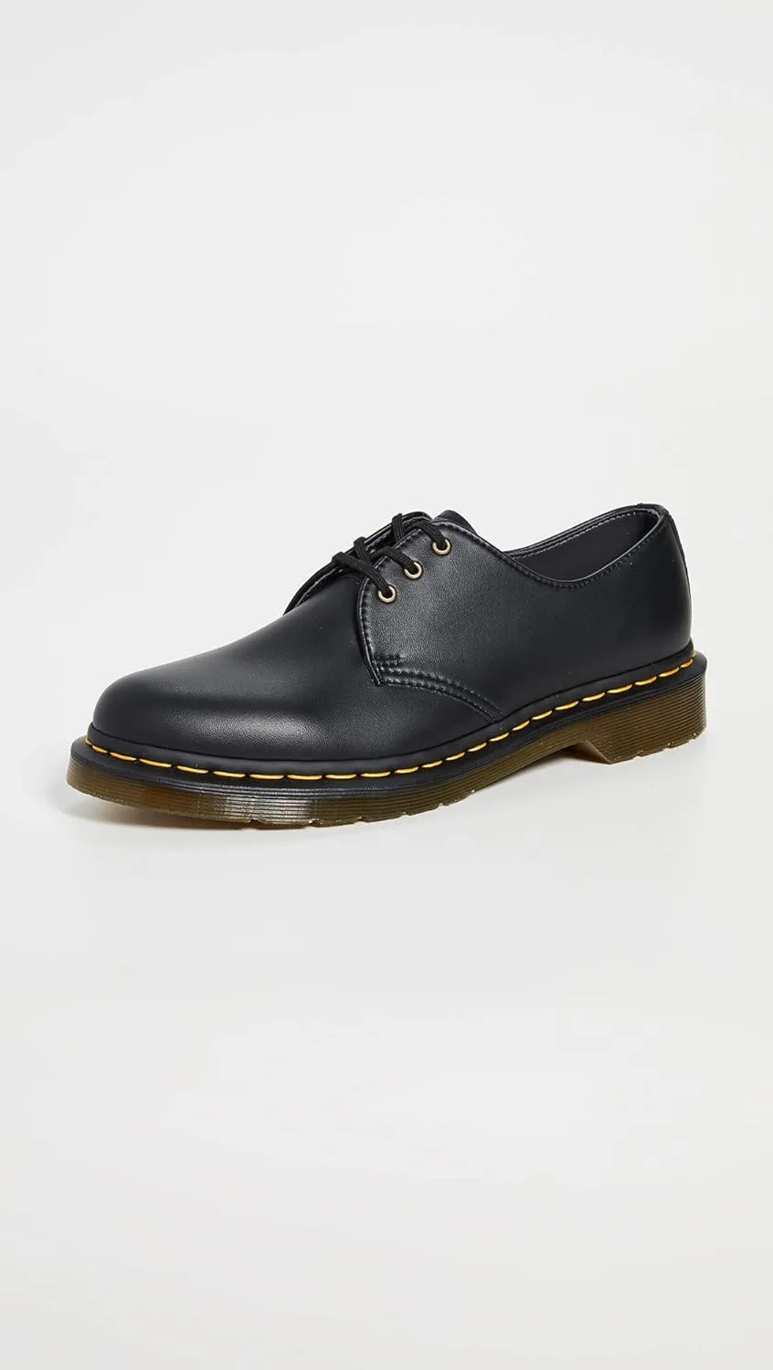 Ботинки Botinki Dr. Martens 1461 Vegan Black 14046001, унисекс, на шнурке, для взрослых, черный — фото 2