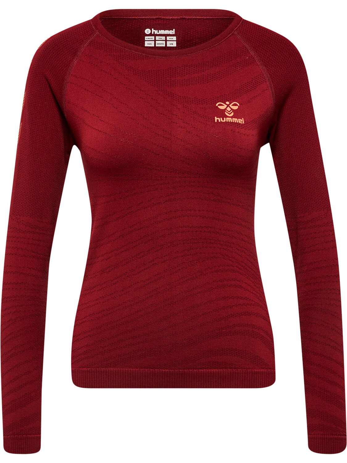 

Футболка Hummel Trikot L/S Hmlongrid Seamless L/S Wo, цвет RHUBARB/NASTURTIUM