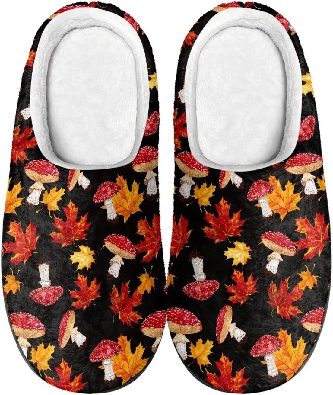 

Тапочки Flashideas для женщин и мужчин, мягкие, пушистые, теплые, домашние, с нескользящей подошвой, парные, повседневного стиля, Fall Maple Leaf 4