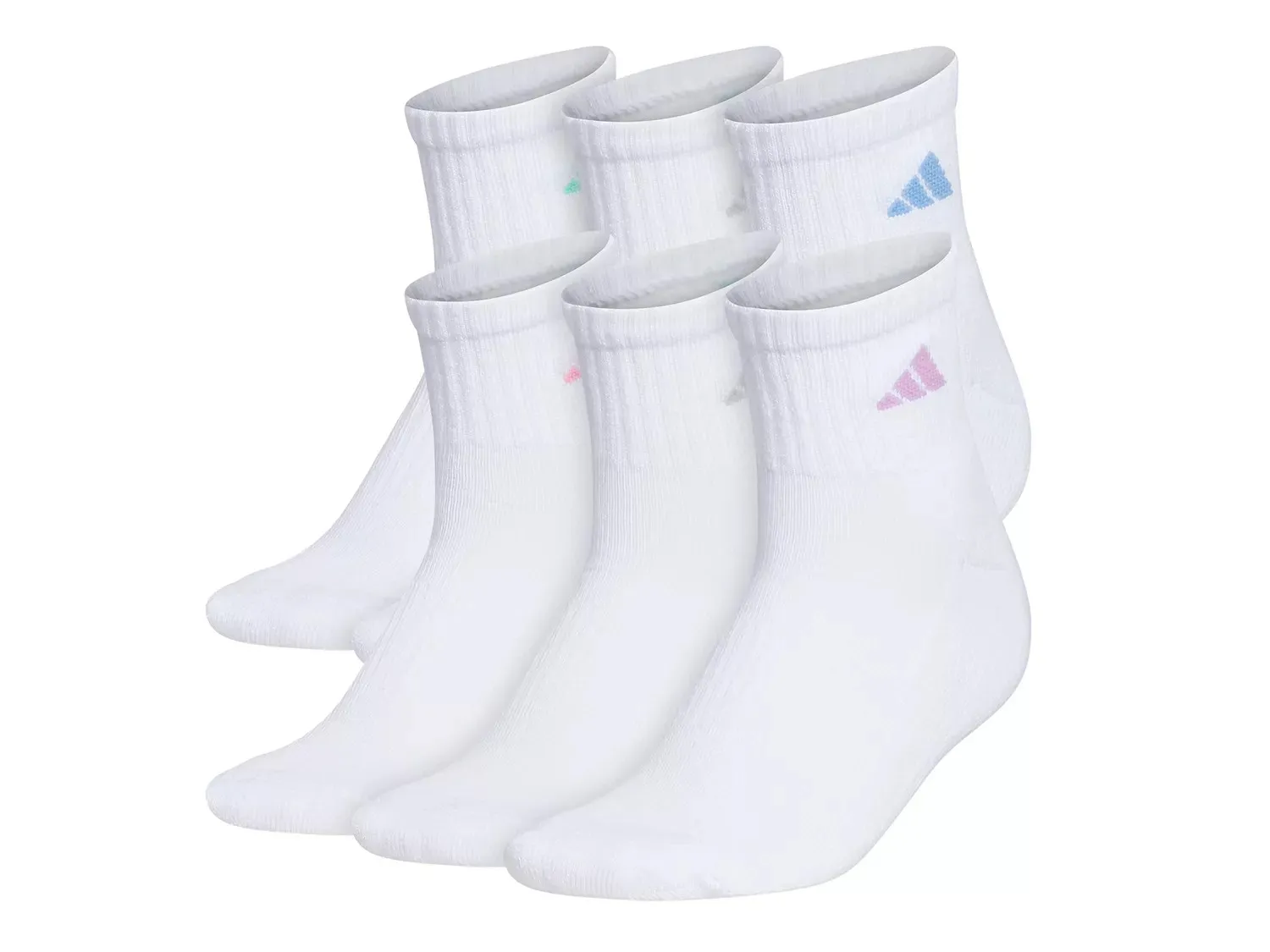 

Носки женские Adidas Athletic Cushioned длиной до щиколотки - 6 шт., белые