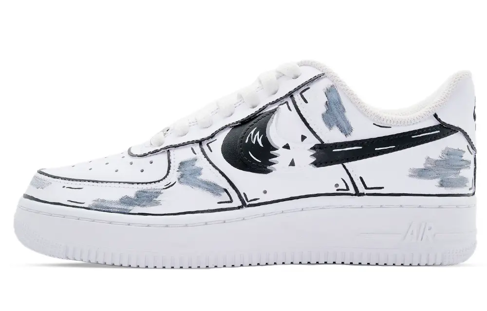 

Кроссовки Nike Air Force 1 Skateboard Shoes Women's Low-Top White Black Gray