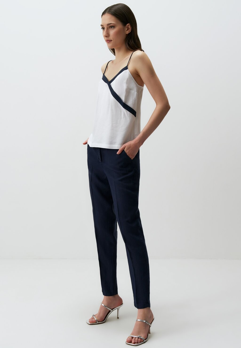 

Брюки HIGH WAIST REGULAR LEG Jimmy Key, темно-синий