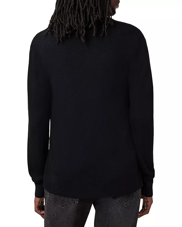 Кардиган из мериносовой шерсти стандартного кроя Mode Allsaints, черный — фото 3