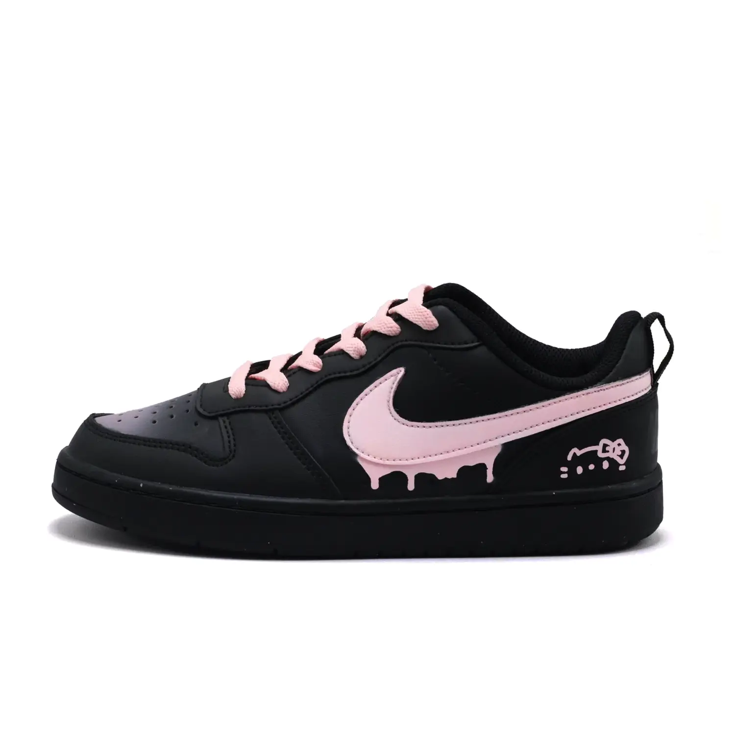 

Nike Детские кроссовки для скейтбординга Court Borough Strawberry Cake с нескользящей подошвой, износостойкие, черные, для подростков