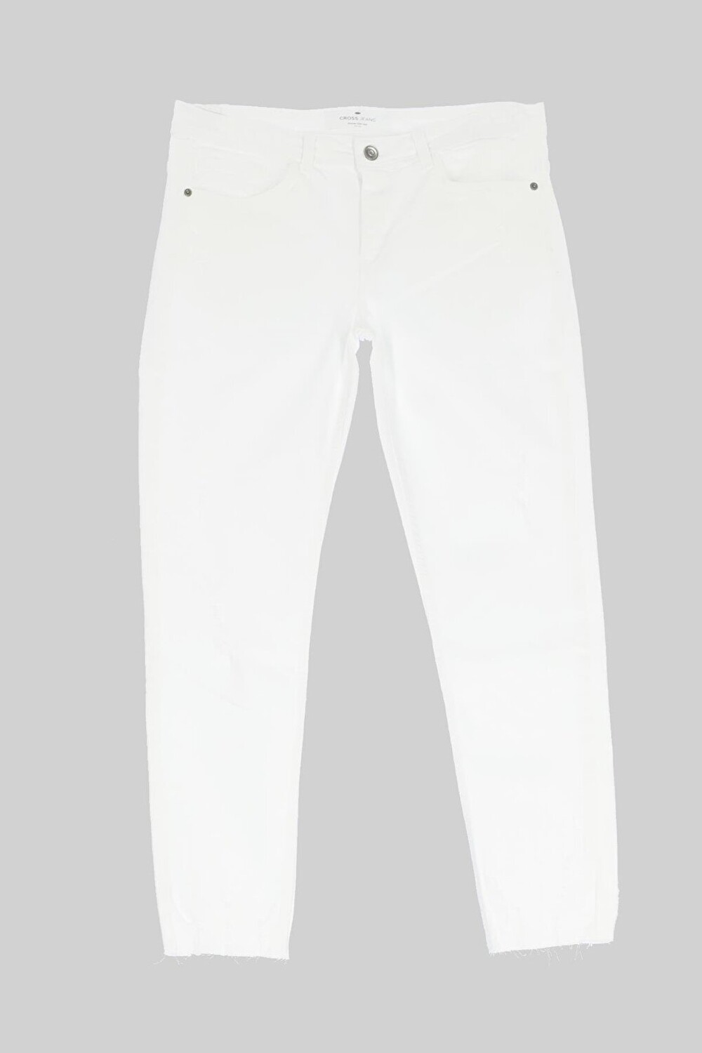 

Белые джинсовые брюки на молнии с высокой талией Naomi C 4526-055 CROSS JEANS, Белый, Белые джинсовые брюки на молнии с высокой талией Naomi C 4526-055 CROSS JEANS