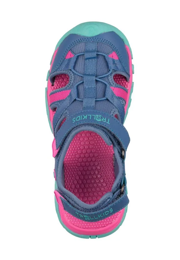 Сандалии для ходьбы stavanger Trollkids, Cornflower/Light Magenta/Aquamarine — фото 2