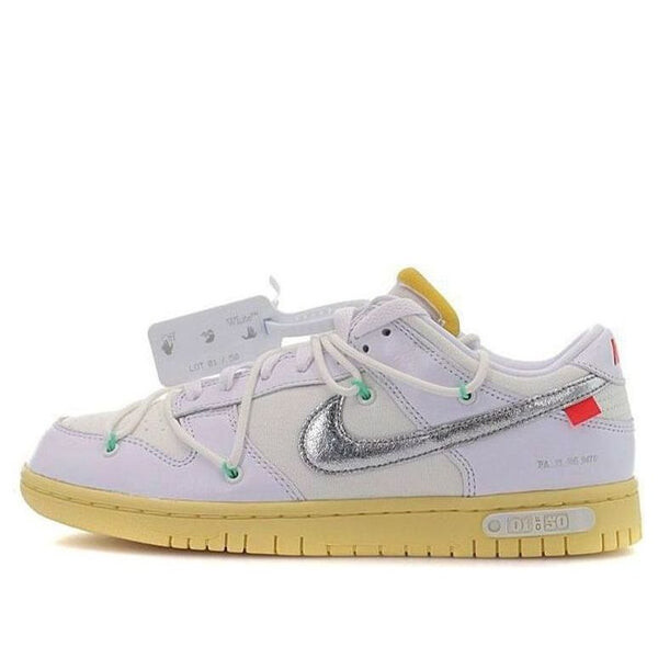 

Кроссовки x off white dunk low Nike, белый