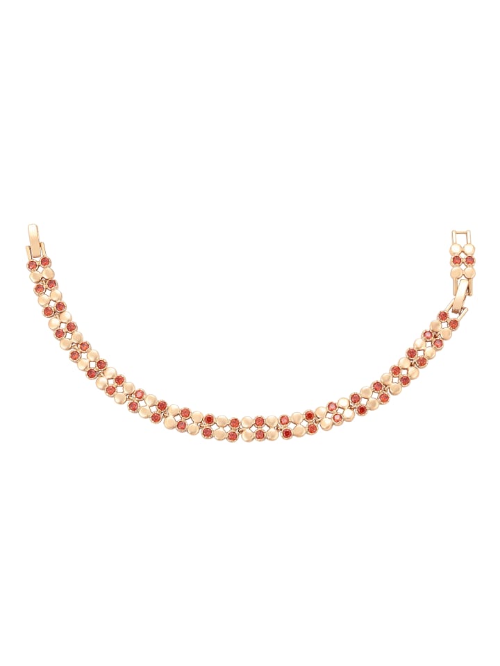 

Faina Женский браслет с кристаллами, розовое золото, оранжевый цвет