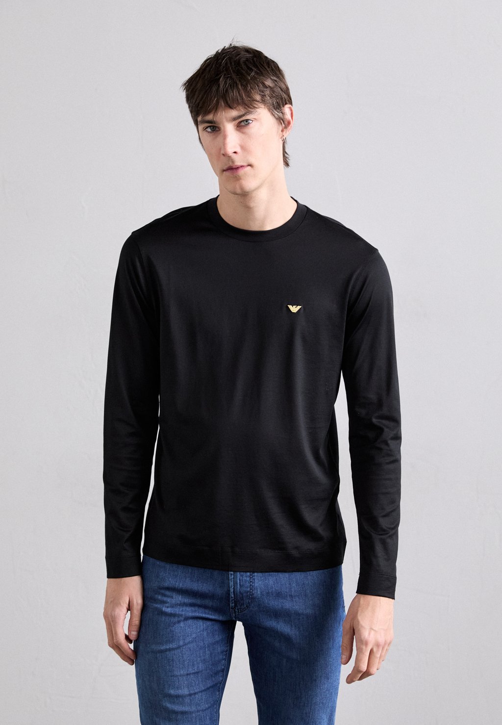 

Топ с длинными рукавами Emporio Armani, черный