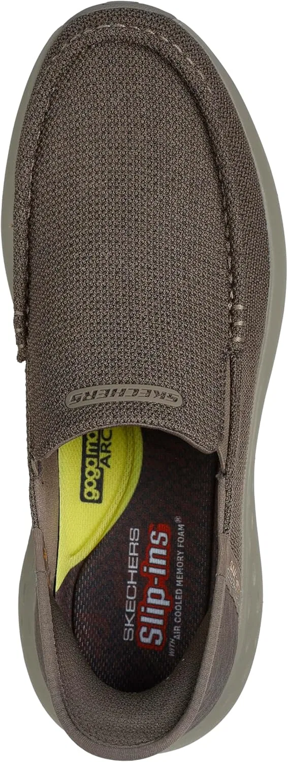 Мужские слипоны Skechers Parson-Ralven, Taupe Mesh — фото 3