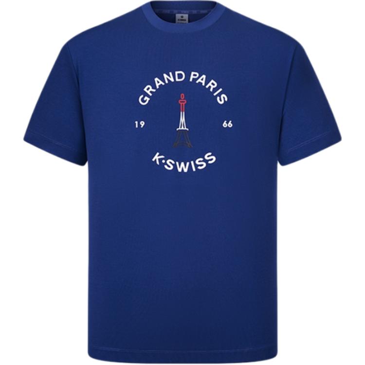 

K·SWISS Футболка KSWISS мужская dark tile blue, Синий, K·SWISS Футболка KSWISS мужская dark tile blue