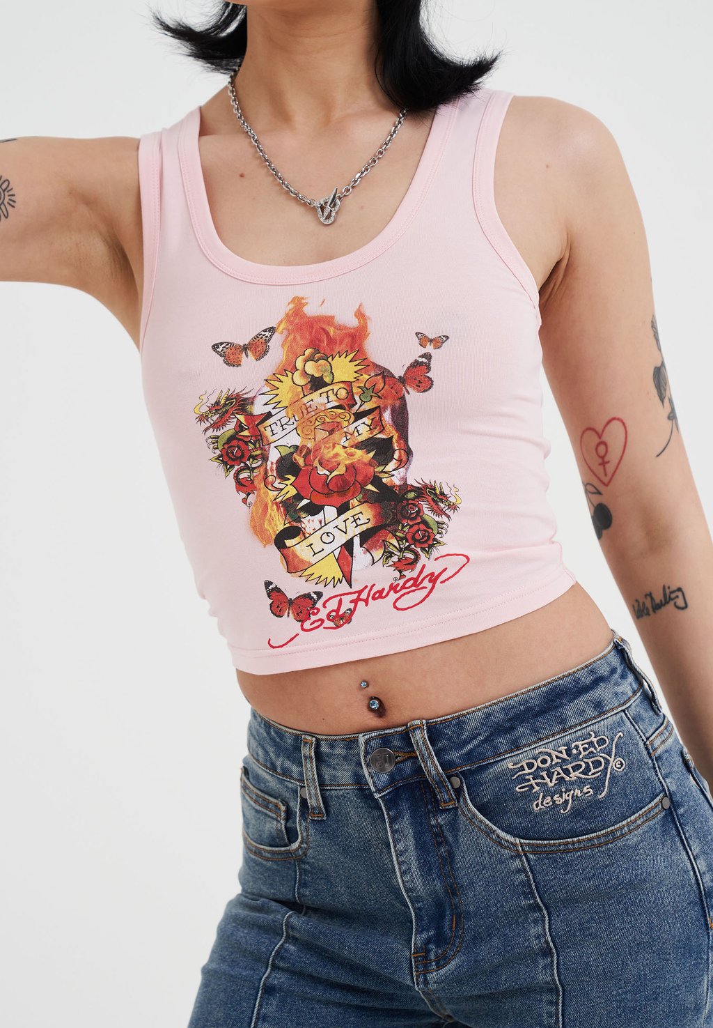 

Топ TRUE TO MY LOVE Ed Hardy, розовый