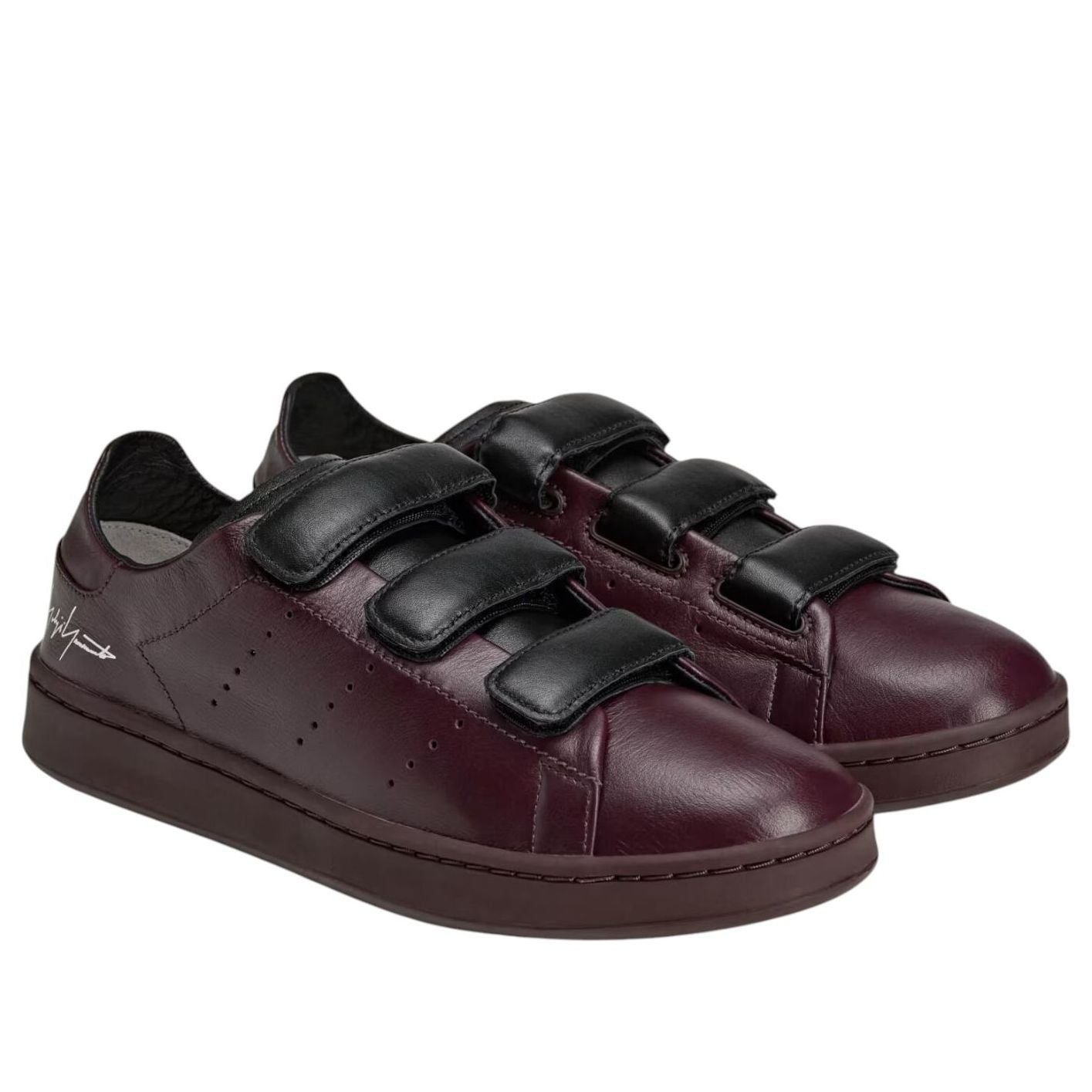 Adidas Y-3 Stan Smith Hook-And-Loop 'Shadow Maroon Black' — фото 2