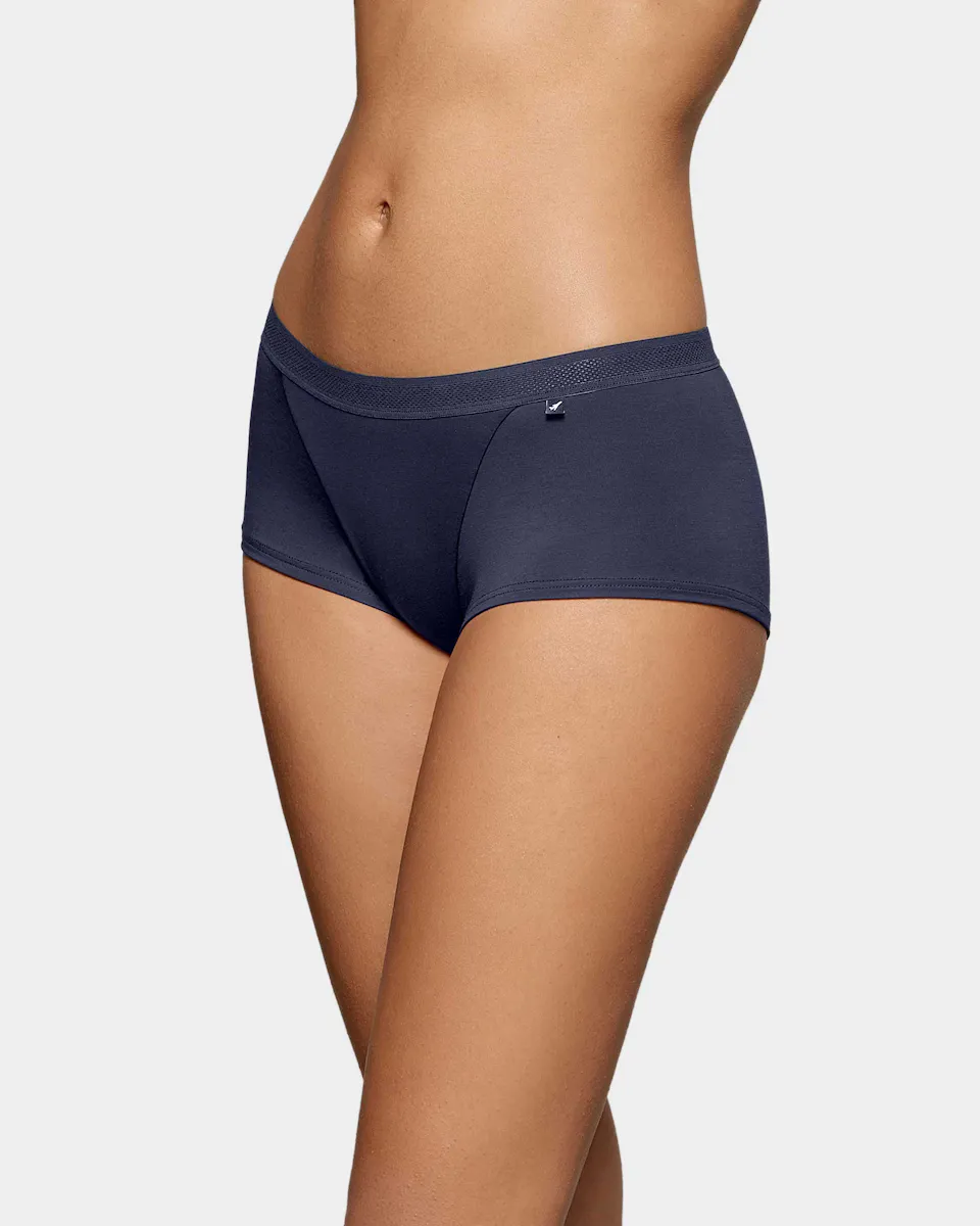 

Однотонные хипстерские брюки-кюлоты с плоскими швами Impetus, темно-синий