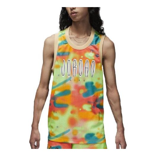 

Жилет Air Jordan Casual Contrasting Colors Alphabet Printing Mesh Round Neck Sports Vest Multicolor