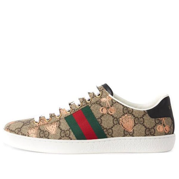 Кроссовки ace gg supreme 'berry print' Gucci, бежевый