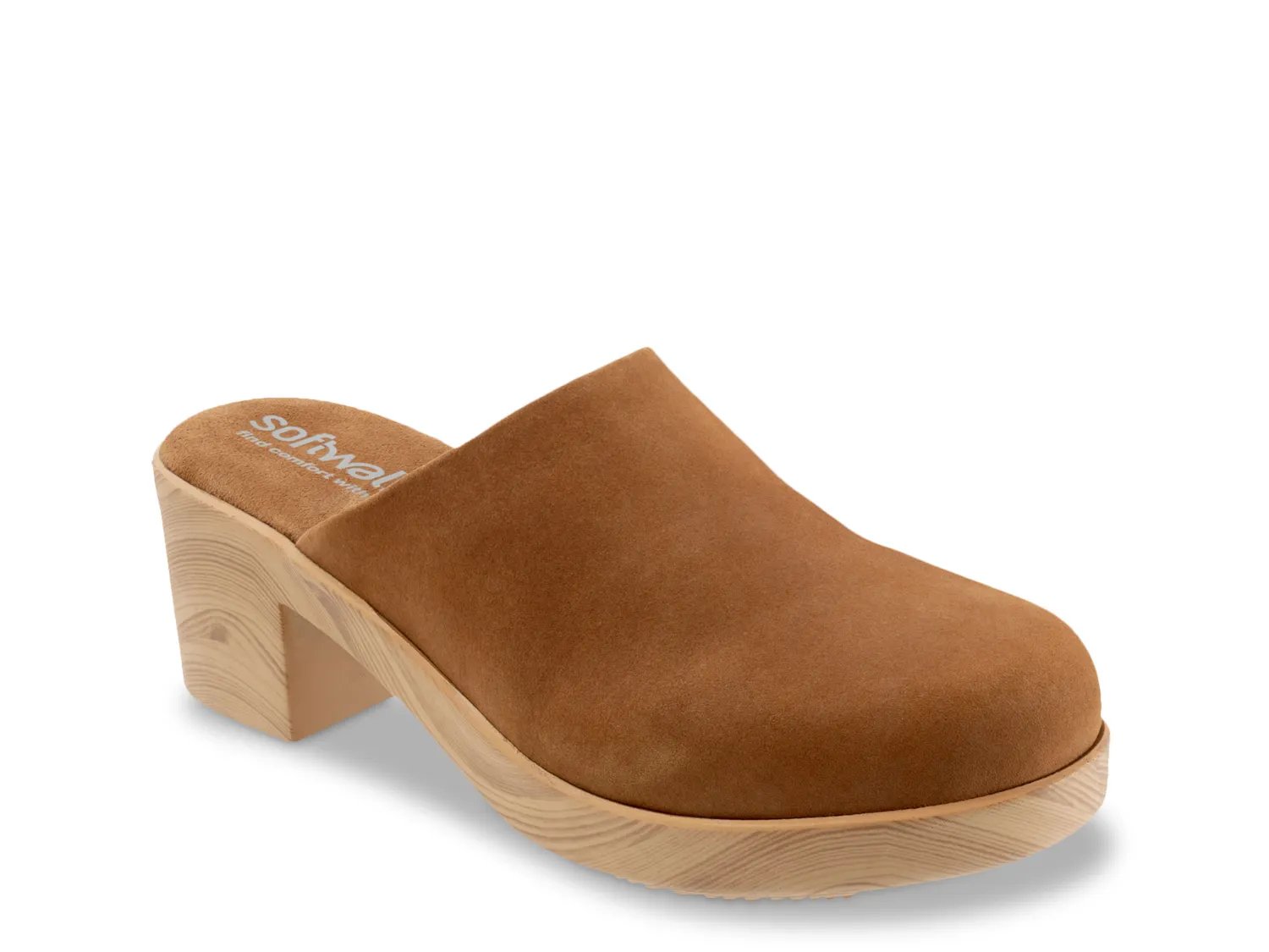 Сабо Softwalk Felida Clog, Cognac Nubuck