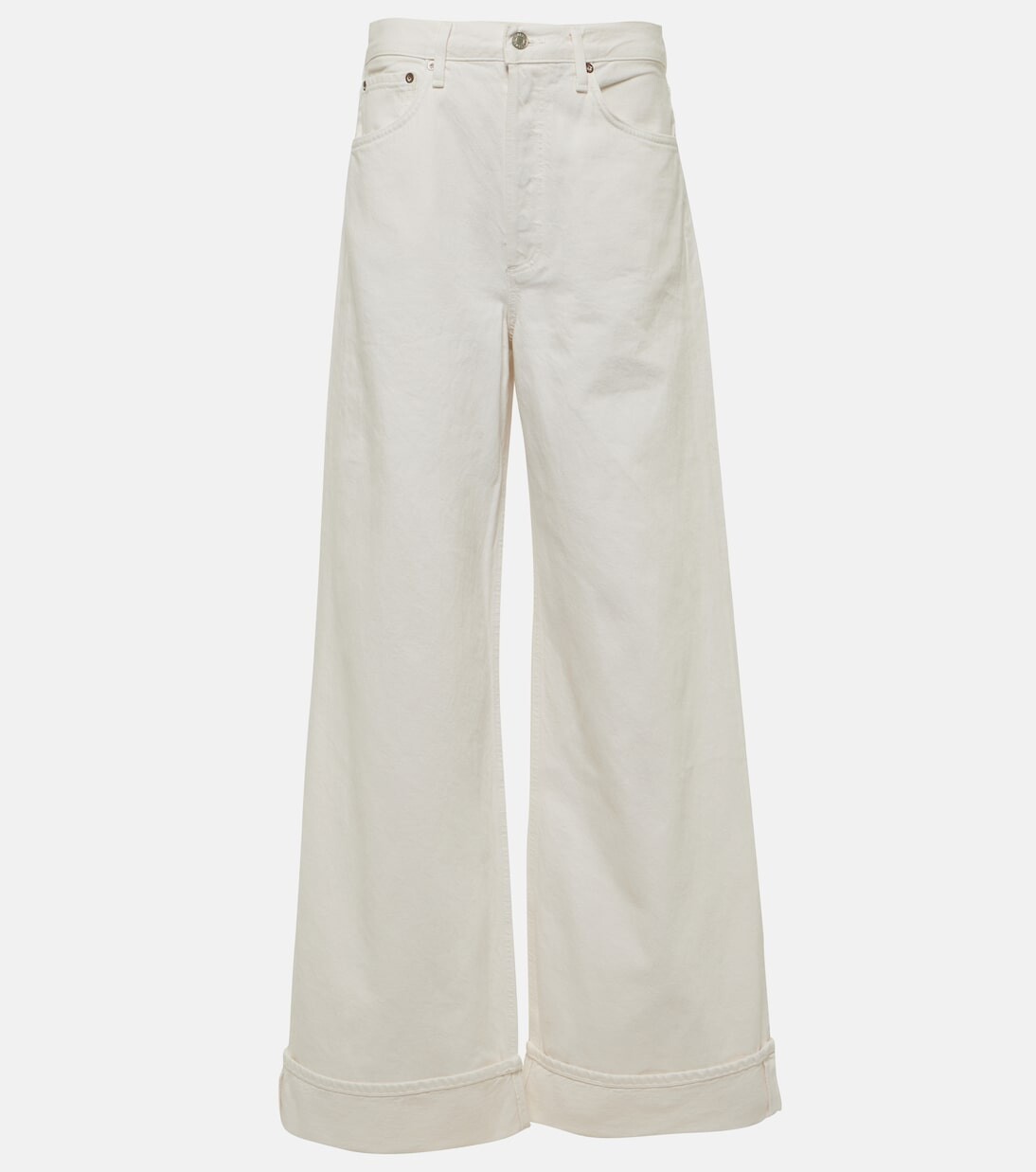 

Джинсы широкого кроя с высокой посадкой dame jean Agolde, белый