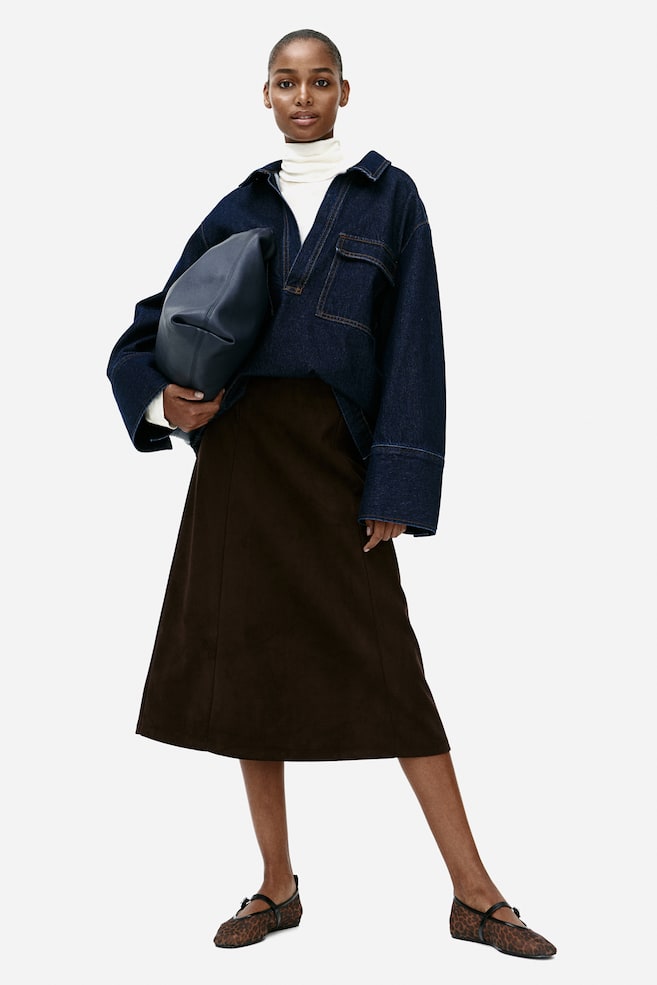 

Юбка А-силуэта H&M, коричневый