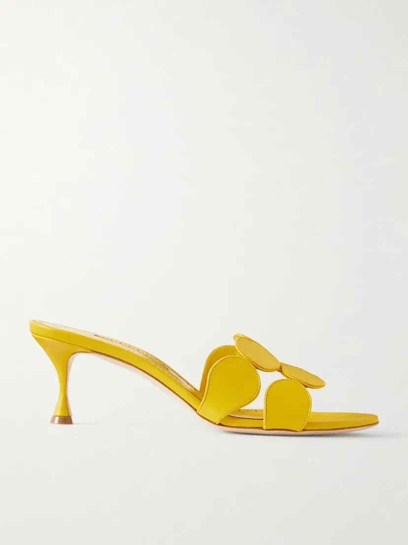 Haribalmu 50 кожаные мюли Manolo Blahnik, желтый