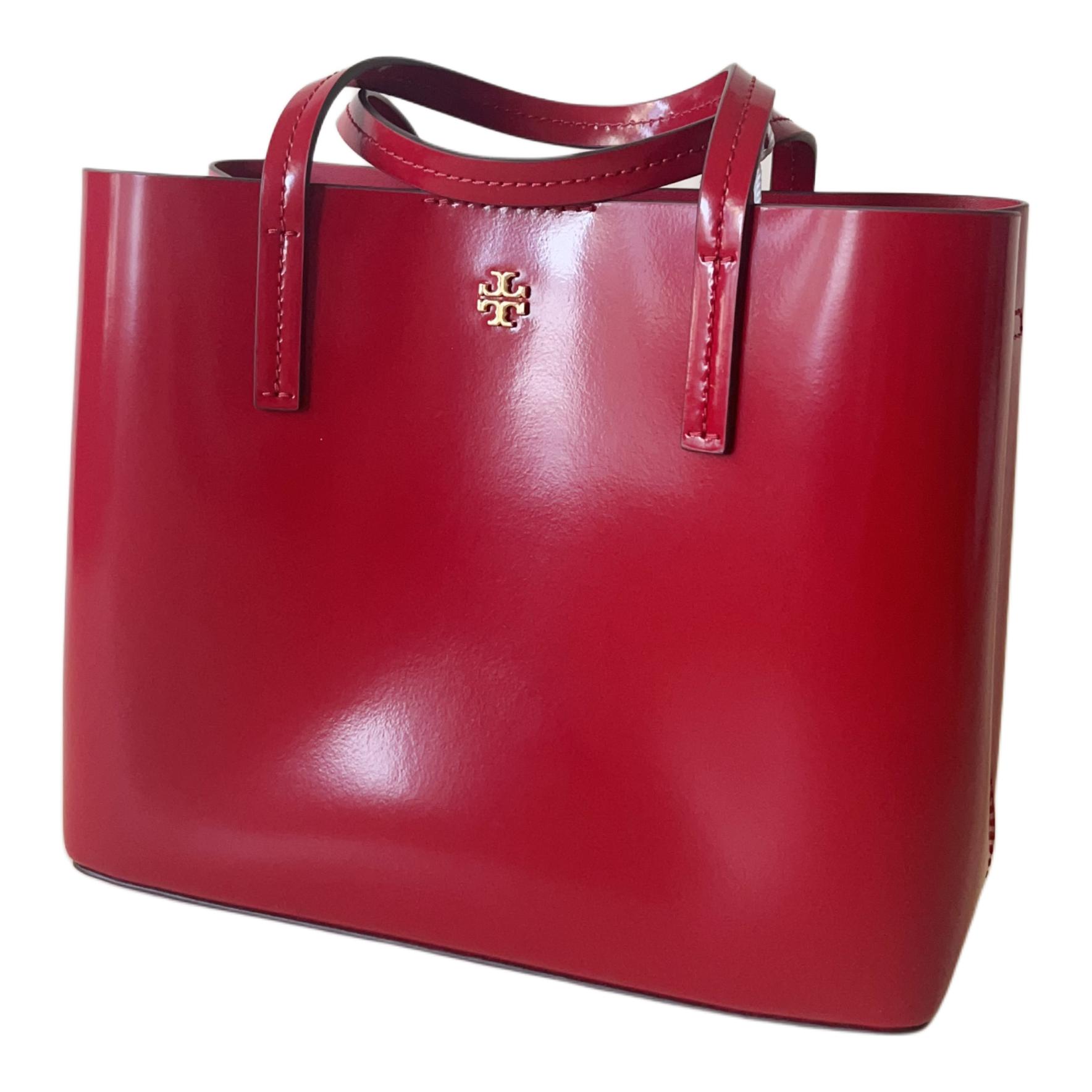 

TORY BURCH Красная женская сумка из лаковой кожи