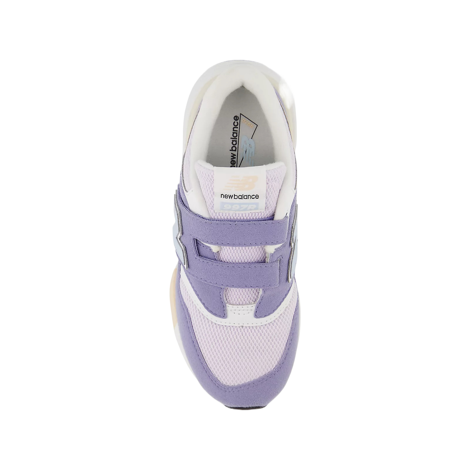 New Balance Детские беговые кроссовки NB 997R, переливающиеся фиолетовый/светло-голубой хром — фото 4