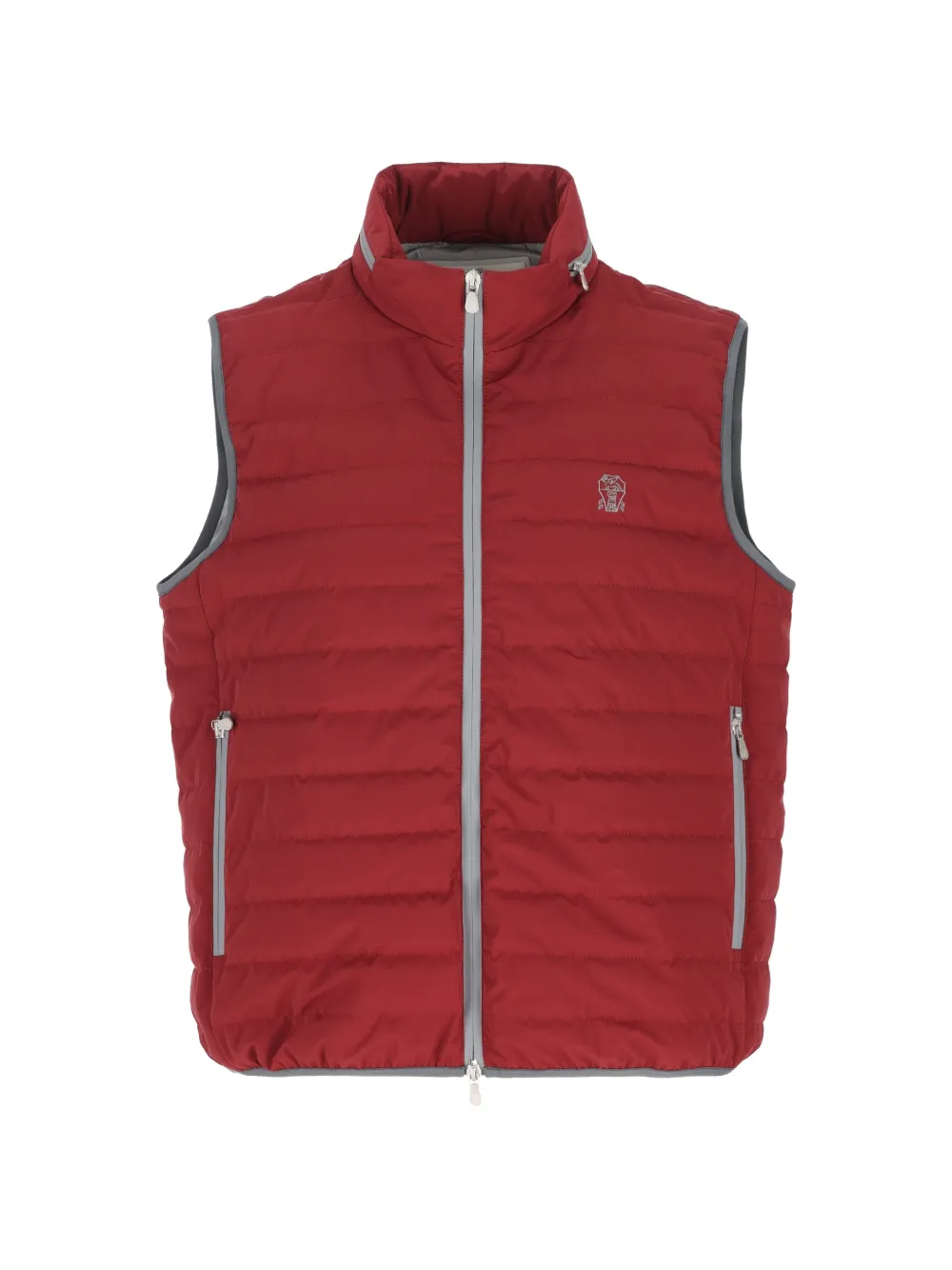 

Жилет с простеганным дизайном Brunello Cucinelli, красный